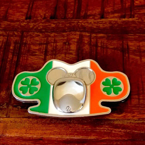 Other - Irish Flag Silver Belt Buckle with Bottle Opener.